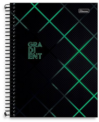 Caderno universitário 15 matérias capa dura Gradient GR03