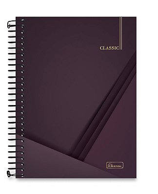 Caderno colegial 01 matéria com espiral Classic CL03