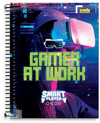 Caderno universitário 10 matérias capa dura Smart Player SP03