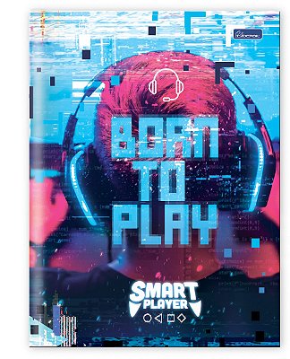 Caderno Capa Dura Costurado Brochura ¼ Smart Player SPB1404