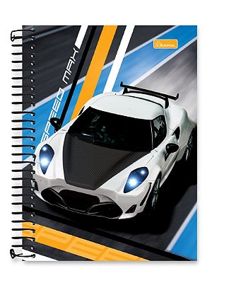 Caderno colegial 10 matérias capa dura Speed Max SM03