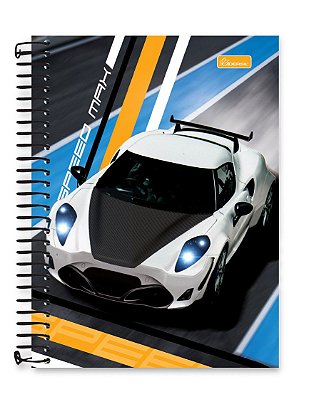 Caderno colegial 15 matérias capa dura Speed Max SM03