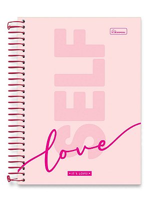 Caderno colegial 01 matéria capa dura It's Love IL01