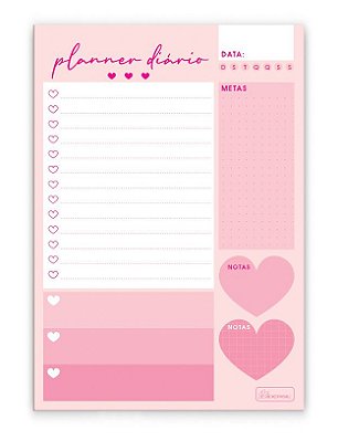 Planner Blocado Diário Permanente It's Love ILBPD01