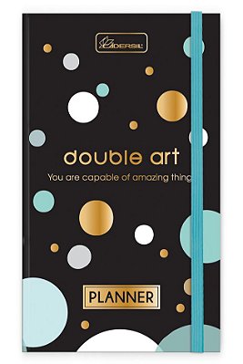 Planner 2 em 1 Costurado Com Elástico Capa Dura Double Art DAP2103