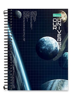 Caderno colegial 01 matéria capa dura Our Universe UN02