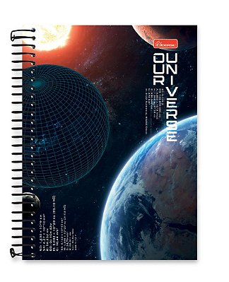 Caderno colegial 01 matéria capa dura Our Universe UN03