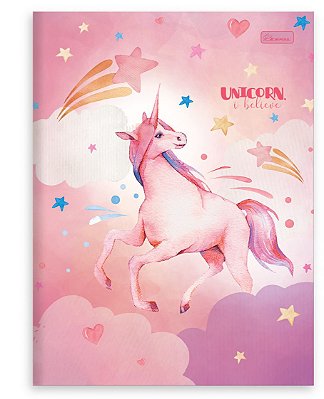 Caderno Capa Dura Costurado Brochura ¼ Unicorn, I Believe UIBB1404