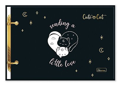 Mini Caderno Argolado Cute Cat CCPF03