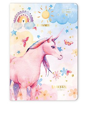 Planner Grampeado Capa Flexível Permanente Unicorn, I Believe UIBPG01