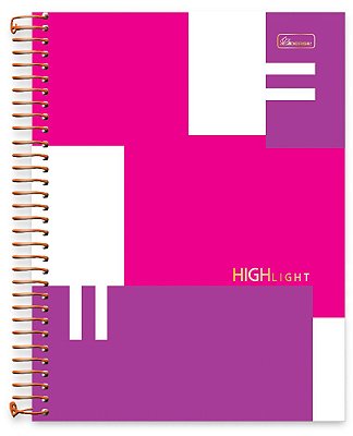 Caderno universitário 01 matéria capa dura Highlight HL01