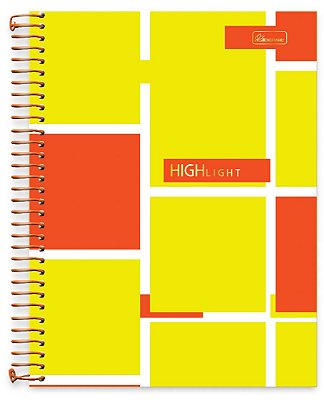 Caderno universitário 01 matéria capa dura Highlight HL02
