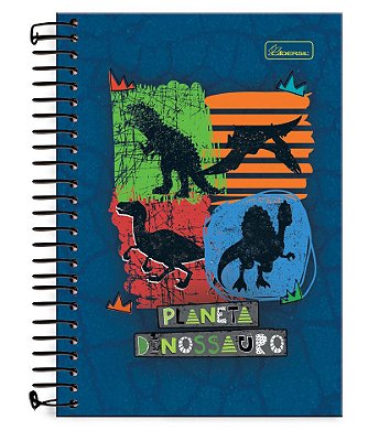 Caderno 1/4 Capa Dura Planeta Dinossauro PD1401