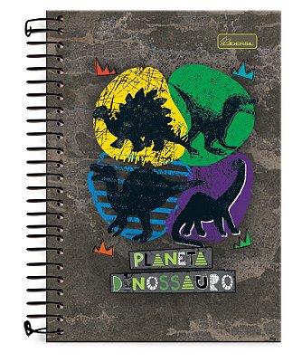Caderno 1/4 Capa Dura Planeta Dinossauro PD1402