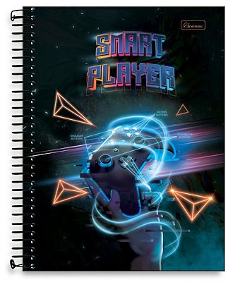 Caderno 1/4 capa dura Smart Player SP1401