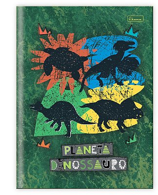 Caderno Brochura Costurado Capa Dura Univ. Planeta Dinossauro PDB04