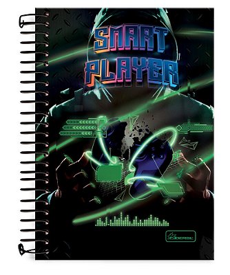 Caderno universitário 01 matéria capa dura Smart Player SP03