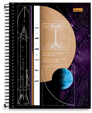 Caderno universitário 01 matéria capa dura Xplore XP03