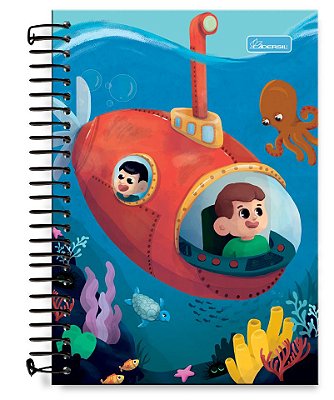 Caderno 1/4 Capa Dura Infantil INF06