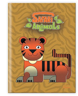 Caderno Capa Dura Costurado Brochura Univ. Safari Animals SNB03