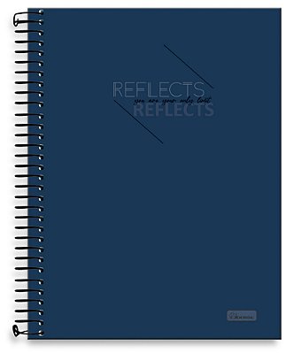 Caderno universitário 01 matéria capa dura Reflects RE03