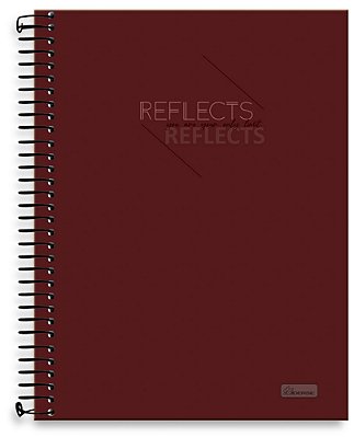Caderno universitário 01 matéria capa dura Reflects RE04
