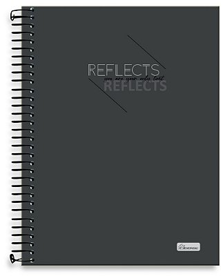 Caderno universitário 10 matérias capa dura Reflects RE01