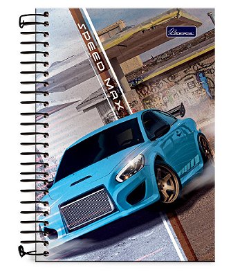 Caderno colegial 10 matérias capa dura Speed Max SM02