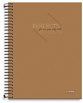 Caderno universitário 10 matérias capa dura Reflects RE02