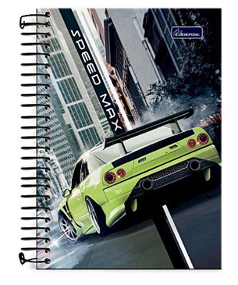 Caderno colegial 10 matérias capa dura Speed Max SM03