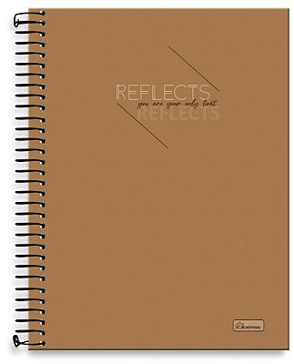 Caderno universitário 15 matérias capa dura Reflects RE02