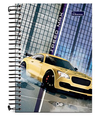 Caderno colegial 15 matérias capa dura Speed Max SM04