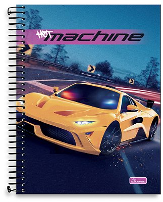 Caderno 1/4 capa dura Hot Machine HM1402