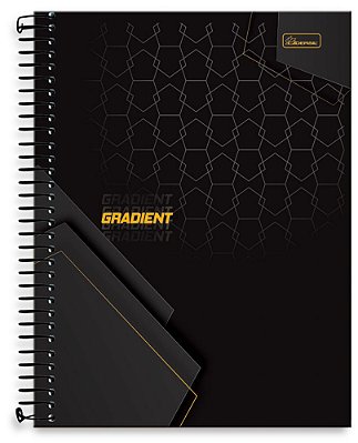 Caderno universitário 10 matérias capa dura Gradient GR03