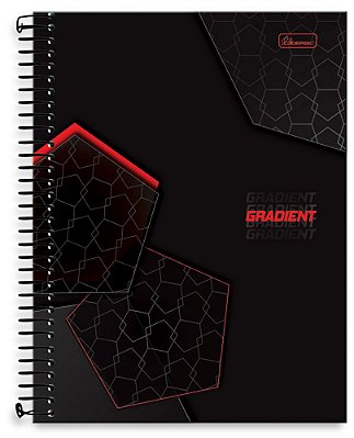Caderno universitário 10 matérias capa dura Gradient GR04