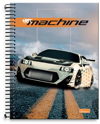 Caderno ¼ capa dura Hot Machine HM1404