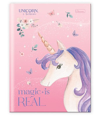 Caderno Capa Dura Costurado Brochura 1/4 Unicorn, I Believe UIBB1402