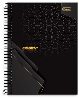 Caderno universitário 15 matérias capa dura Gradient GR03