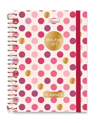 Planner Espiralado Capa Dura Com Elástico Formato Double Art DAPB01