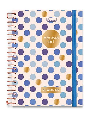 Planner Espiralado Capa Dura Com Elástico Formato Double Art DAPB02