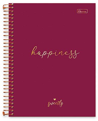 Caderno 1/4 capa dura Sweetly SW1404