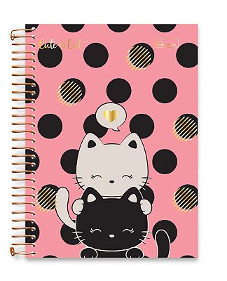 Caderno 1/4 capa dura Cute Cat CC1403
