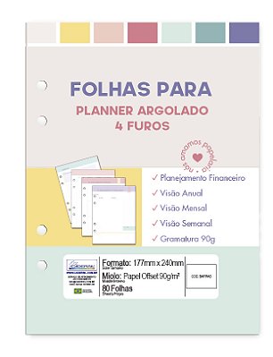 Refil Planner Argolado Refis FPAR01