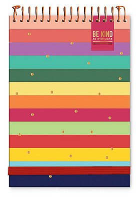 Bloco de Anotações Espiral Alto com Elástico Be Kind BKES01