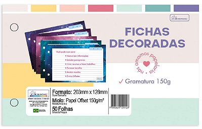 Refil Mini Caderno Argolado – Folhas coloridas Universo Refis FCR04