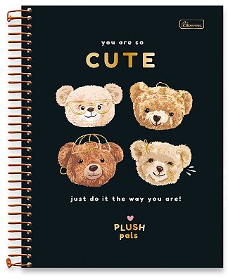 Caderno Universitário 01 Matéria Capa Dura Plush Pals PP02