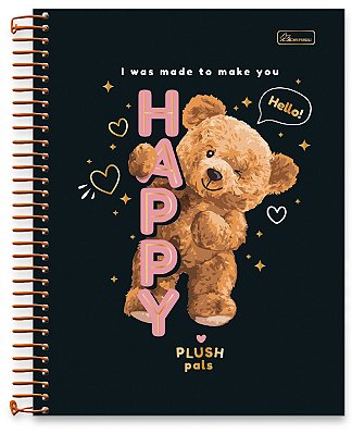 Caderno Universitário 01 Matéria Capa Dura Plush Pals PP03