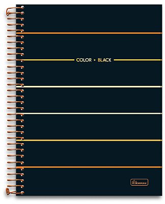 Caderno Universitário 01 Matéria Capa Dura Color + Black CB02