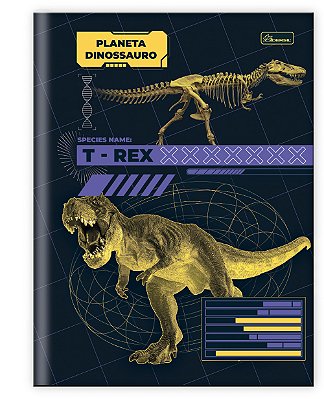 Caderno Capa Dura Costurado Brochura ¼ Planeta Dinossauro PDB1402