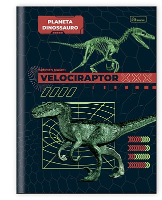 Caderno Capa Dura Costurado Brochura ¼ Planeta Dinossauro PDB1403